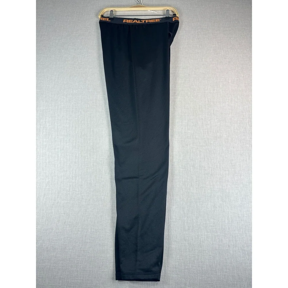 Realtree Base Layer Pants Mens M 32 34 Black Hunting Thermal Performance